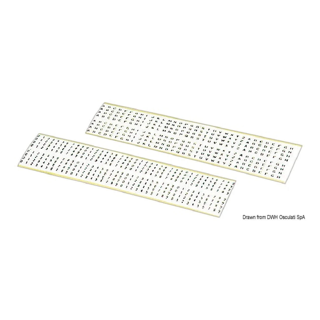 Osculati Numeri e lettere autoadesive neri su fondo bianco da 3 mm 14.148.01