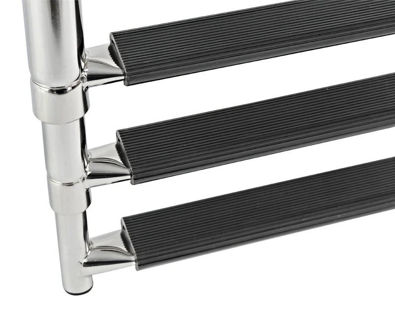 Osculati Scaletta inox telescopica stretta 3 gradini neri 49.541.33