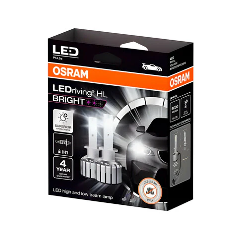 Osram 12V LEDriving HL Bright - (H1) - 13W - P14,5s - 2 pz - Scatola - Image 2