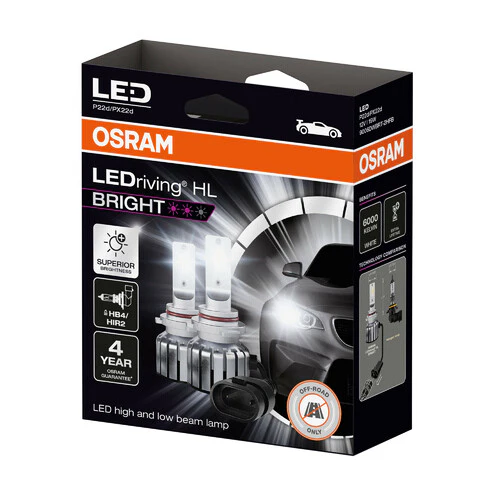 Osram 12V LEDriving HL Bright - (HB4/HIR2) - 19W - P22d/PX22d - 2 pz - Scatola - Image 2