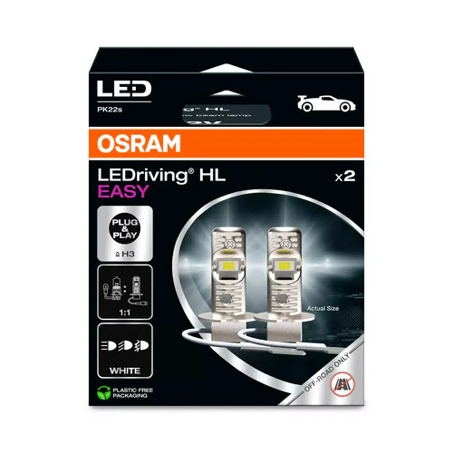 Osram 12V LEDriving HL Easy - (H3) - 8W - PK22s - 2 pz - Scatola - Image 2