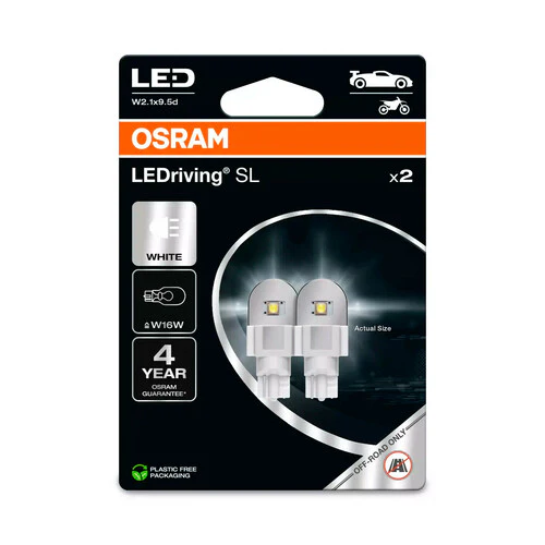 Osram 12V LEDriving SL - (W16W) - 3W - W2,1x9,5d - 2 pz - Scatola - Bianco - Image 2
