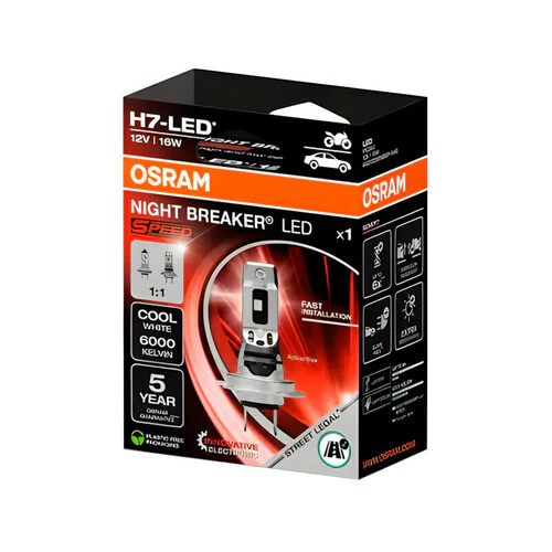 Osram 12V Night Breaker Led Speed - H7 - 16W - PX26d - 1 pz - Scatola - Image 2