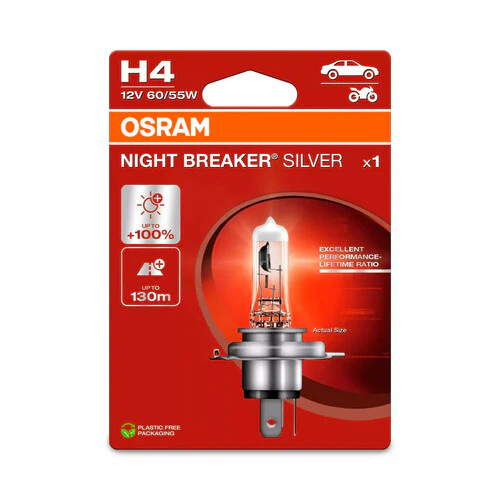 Osram 12V Night Breaker Silver - H4 - 60/55W - P43t - 1 pz - Scatola - Image 2