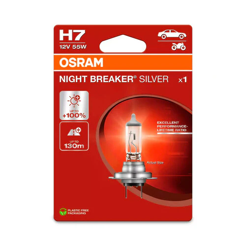 Osram 12V Night Breaker Silver - H7 - 55W - PX26d - 1 pz - Scatola - Image 2