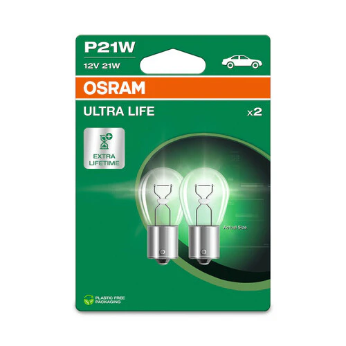 Osram 12V Ultra Life - P21W - 21W - BA15s - 2 pz - Scatola - Image 2