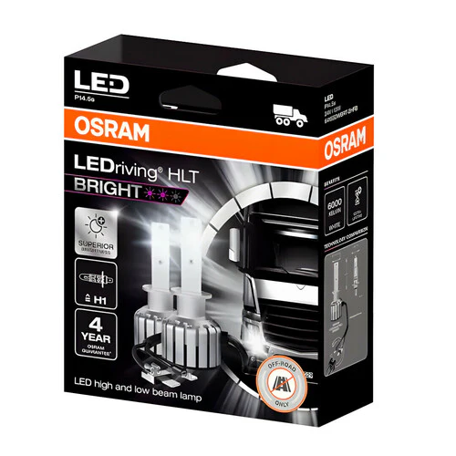 Osram 24V LEDriving HLT Bright - (H1) - 13W - P14,5s - 2 pz - Scatola - Image 2