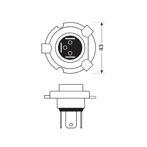 Osram Lampadina 12V Original Line - H19 - 60/55W - PU43t-3 - 1 pz - Scatola - Image 2
