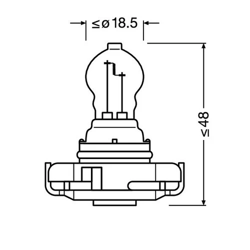 Osram Lampadina 12V Original Line - PS24W - 24W - PG20-3 - 1 pz - Scatola - Image 2
