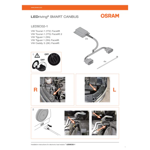 Osram LEDriving SMART CANBUS - 12V - H7, 16W, VW - Image 3