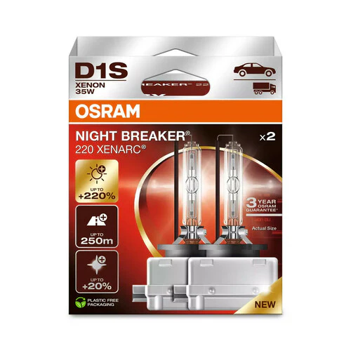 Osram Xenarc Night Breaker Laser (Next Gen) - D1S - 35W - PK32d-2 - 2 pz - Scatola - Image 2