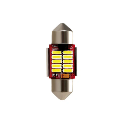 Pilot 10-30V Mega-Led 10 10 SMD x 1 chip 12x31 mm SV8,5-8 1 pz Bianco res inc