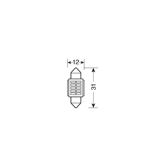 Pilot 10-30V Mega-Led 10 10 SMD x 1 chip 12x31 mm SV8,5-8 1 pz Bianco res inc - Image 2