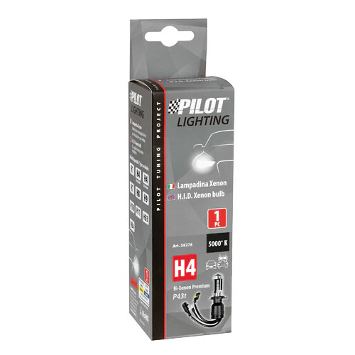 Pilot 12/24V Lampadina HID Xenon 5.000K - H4 - 1 pz - Scatola - Image 2