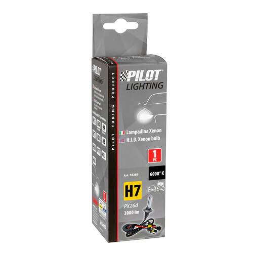 Pilot 12/24V Lampadina HID Xenon 6.000K - H7 - 1 pz - Scatola - Image 2