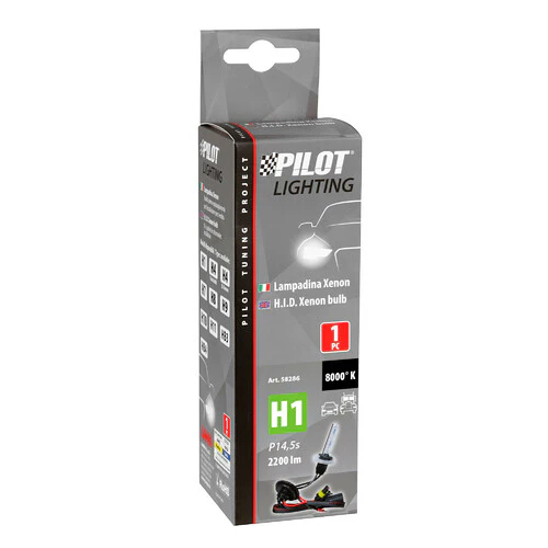 Pilot 12/24V Lampadina HID Xenon 8.000K - H1 - 1 pz - Scatola - Image 2