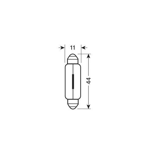 Pilot 12V Blue Dyed Glass, Lampada siluro 11x44 mm 15W SV8,5-8 2 pz D/Blister - Image 2