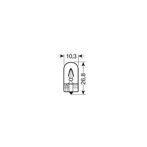 Pilot 12V Blue Dyed Glass, Lampada zoccolo vetro W5W 5W W2,1x9,5d 2 pz D/Blister - Image 2