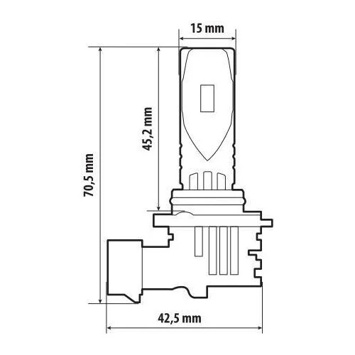 Pilot 12V Halo Led Alien Series Quick-Fit - (HB4 9006) - 35W - P22d - 1 pz - Scatola - Image 3