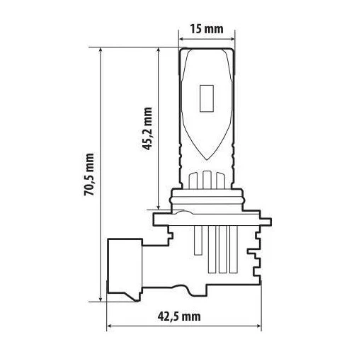 Pilot 12V Halo Led Alien Series Quick-Fit - (HIR2 9012) - 35W - PX22d - 1 pz - Scatola - Image 3