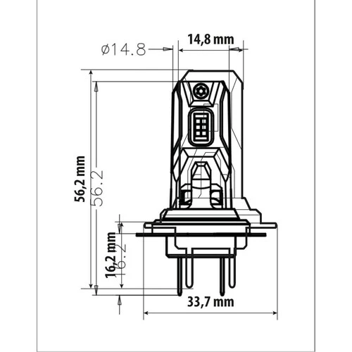 Pilot 12V Halo Led Cyber Series Quick-Fit - (H7) - 22W - PX26d - 1 pz - Scatola - Image 3