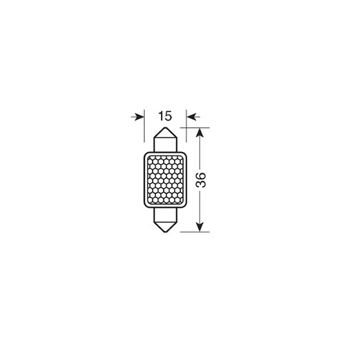Pilot 12V Hyper-Led 27 27 SMD x 1 chips 15x35 mm SV8,5-8 1 pz Bianco - Image 2