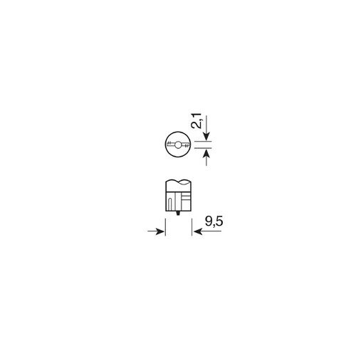 Pilot 12V Hyper-Led 3 - 1 SMD x 3 chips - (T10) - W2,1x9,5d - 2 pz - Scatola - Bianco - Doppia polaritĂ - Image 3