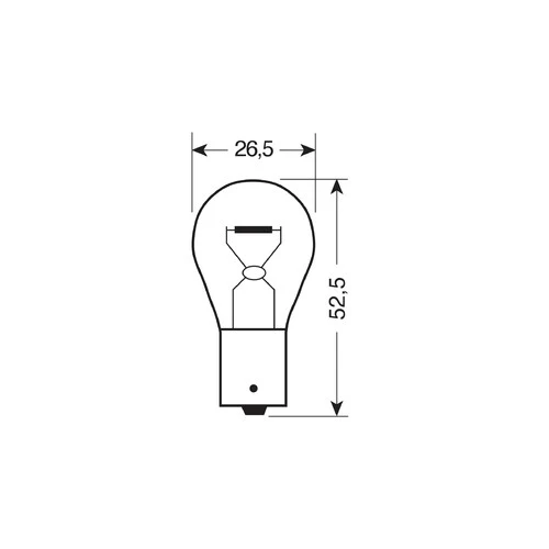 Pilot 12V Lampada 1 filamento Blu-Xe - (P21W) - 21W - BA15s - 2 pz - D/Blister - Image 2