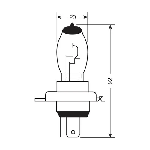 Pilot 12V Lampada alogena Xenium Race H4 60/55W P43t 2 pz Scatola Plast. - Image 2