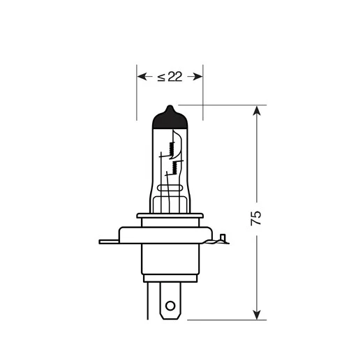 Pilot 12V Lampada alogena Xenon - (H4) - 100/90W - P43t - 2 pz - Scatola Plast. - Image 2