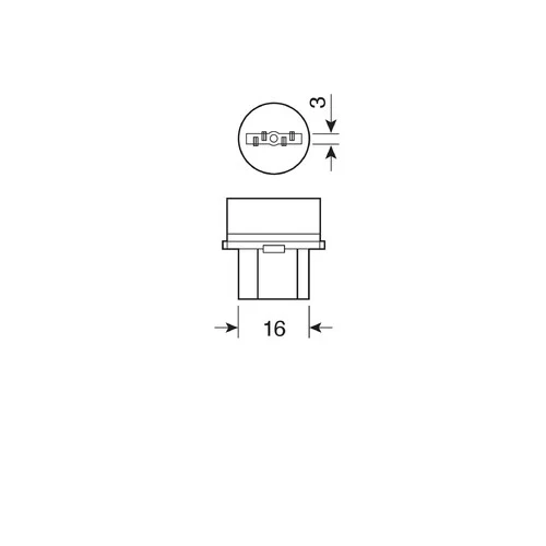 Pilot 12V Lampada con zoccolo vtr Blu-Xe 2 filamenti W21/5W 21/5W W3x16q 2 pz - Image 3