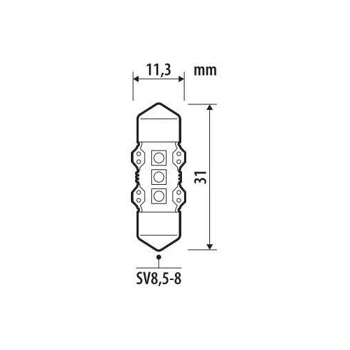 Pilot 12V Ultra-Lumen Series - 11,3x31 mm - SV8,5-8 - 1 pz - Scatola - Bianco - Doppia polarità - Image 2
