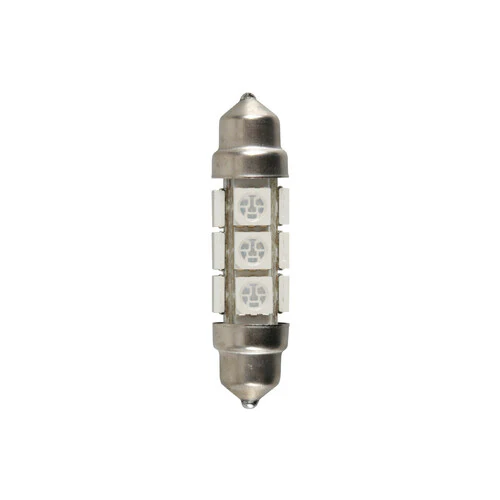 Pilot 24/28V Led Series - 12 Led SMD - 11x43 mm - SV8,5-8 - 20 pz - Scatola - Verde - Doppia polarità