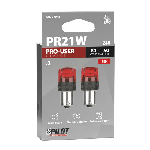 Pilot 24V Pro-User Series - (PR21W) - BAW15s - 2 pz - Scatola - Rosso - Doppia polaritĂ - Resistenza incorporata - Image 3