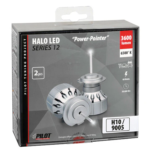Pilot 9-32V Halo Led Serie 12 Power-Pointer (H10-HB3 9005) 40W P20d 2 pz Scatola - Image 2