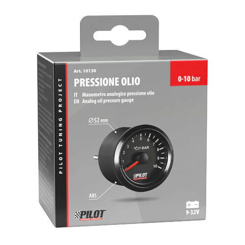 Pilot Black Analogue Gauge Series, Pressione olio -  2 (52 mm) - Image 2