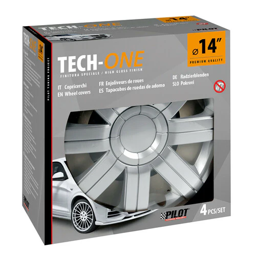 Pilot Copricerchi auto 4 pz - verniciati Tech-One Sportive -  14" - Image 2