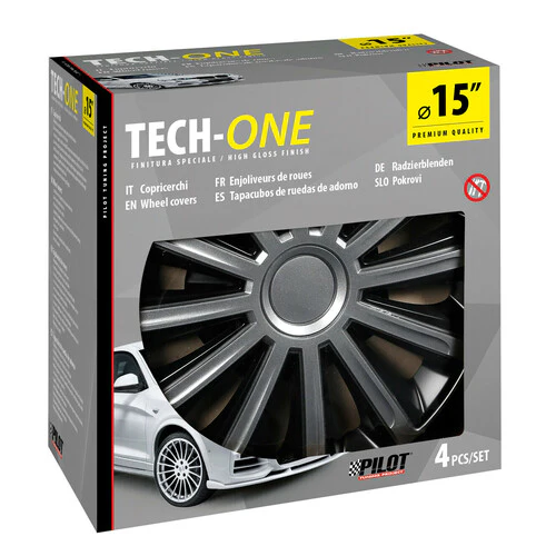 Pilot Copricerchi auto 4 pz - verniciati Tech-One Trend Bicolour -  15" - Image 2
