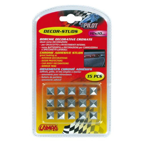 Pilot Decor-Studs, borchie cromate 15 pz - 10x10 mm - Image 3