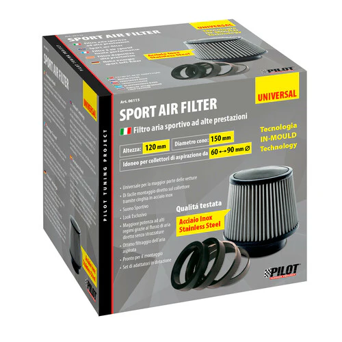 Pilot Filtro aria conico, acciaio inox - Image 2