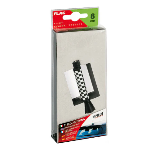 Pilot Flag, stelo antenna - 8 cm - Chequered - Image 2