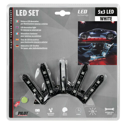 Pilot Hyper-Led Set 5x3, strisce decorative a led - 12V - Bianco - Image 2