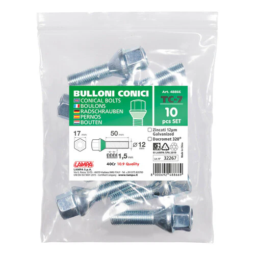 Pilot Set 10 bulloni conici corti - CC1 - Busta - Image 2