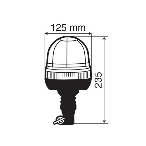 RH-3, luce di segnalazione alogena con base flessibile e attacco DIN, 12/24V 73002 - Image 3
