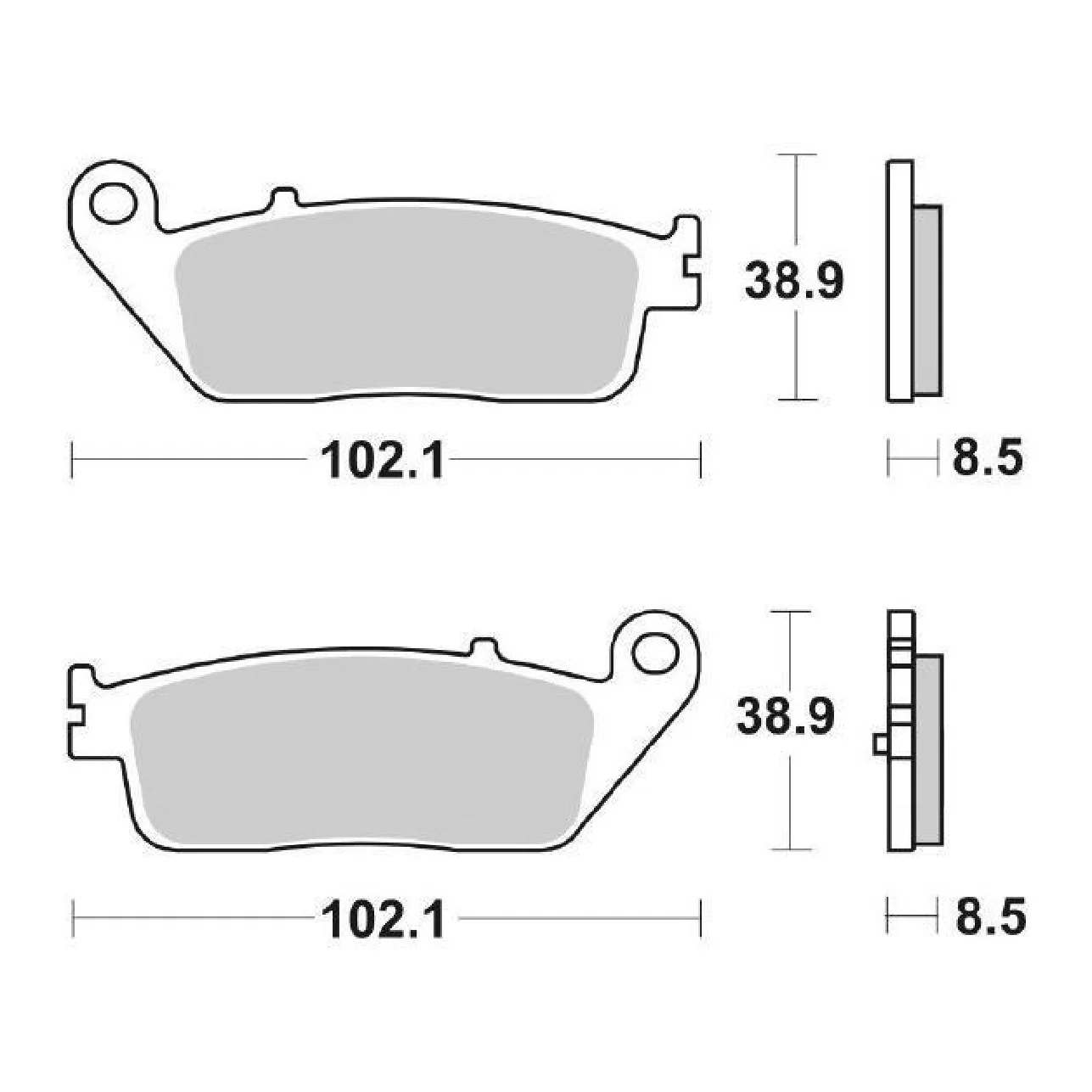 SBS 212HF Pastiglie freno KYMCO Grand Dink G-Dink 300 CC 12/16