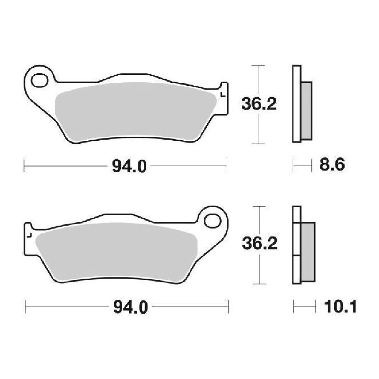 SBS 742HF Pastiglie freno BMW R C Avantgarde 850 CC 99/01