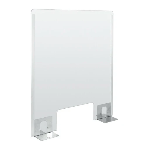 Schermo protettivo parafiato con feritoia per banconi e scrivanie 660x760 mm 66933