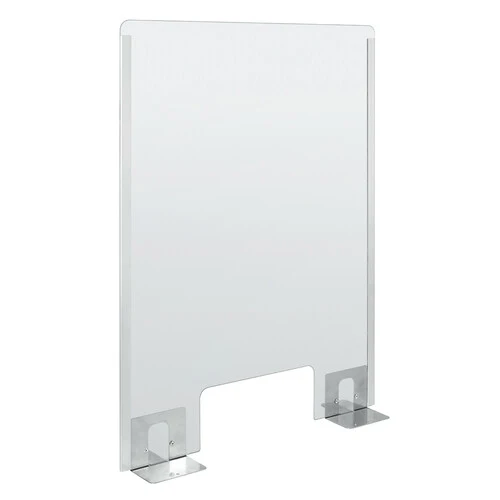 Schermo protettivo parafiato con feritoia per banconi e scrivanie 660x960 mm 66934