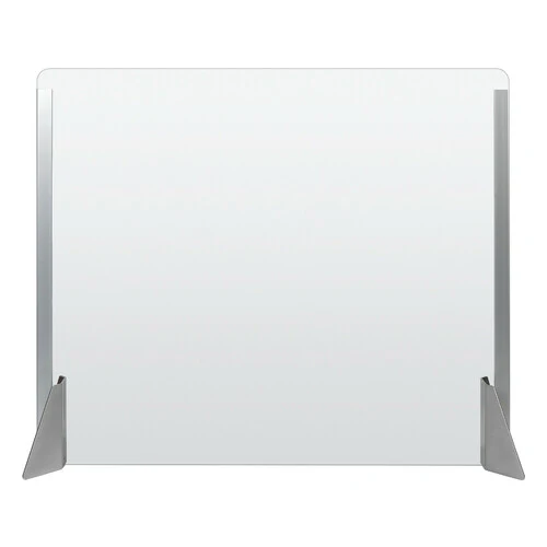 Schermo protettivo parafiato senza feritoia per banconi e scrivanie 660x560 mm 66932 - Image 2