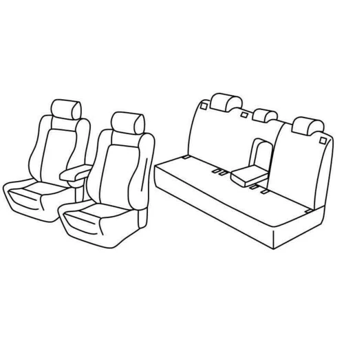 Set coprisedili Superior Nero/Blu Volkswagen Golf VI 5p (11/08>10/12) Highline QF37057D